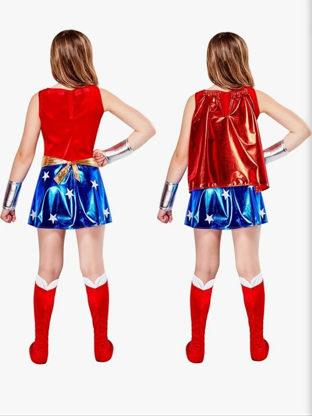 Wonder Woman Kids Red & Blue Superhero Costume
